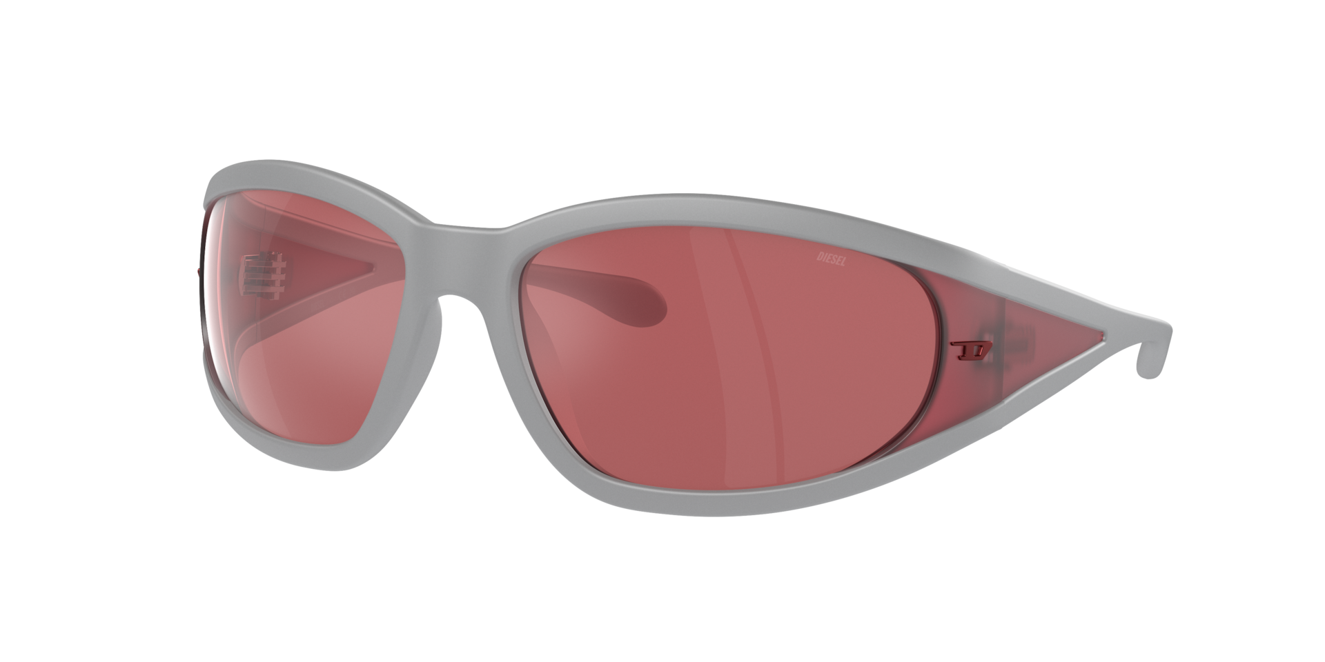 Diesel Unisex Sunglass DL3002 - Couleur du Monture Gris mat Couleur de Lentille Red Hiper Mirror 205 €