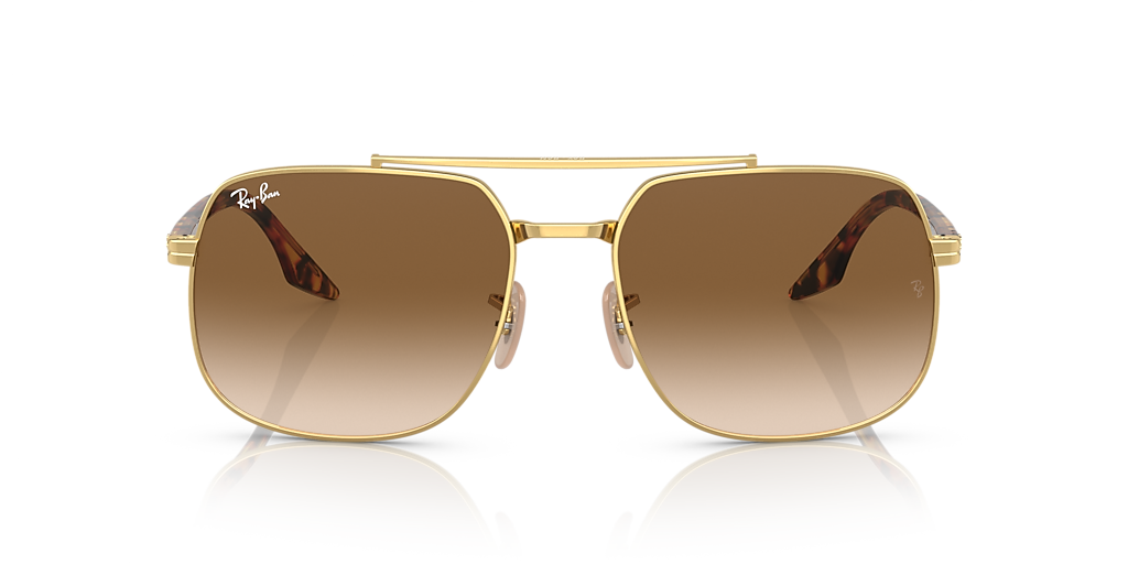 Ray-Ban RB3699 L (59 - 18) with Brown lenses and Gold frame