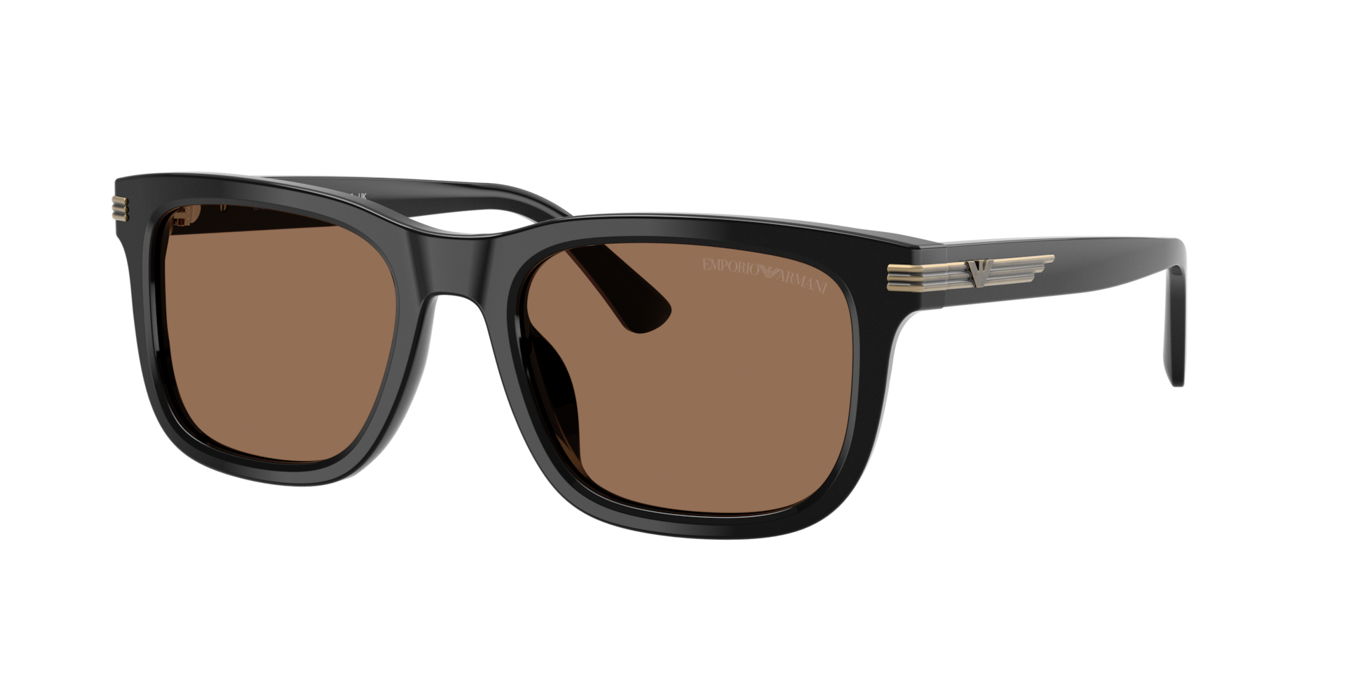 Emporio Armani Man Sunglass EA4282U - Frame color: Shiny Black, Lens color: Dark Brown