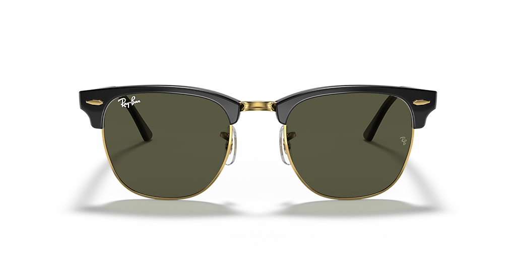 Ray-Ban Clubmaster Classic L (51 - 21) with Green lenses and Black