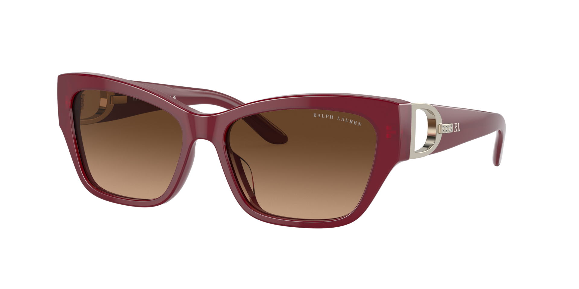 Ralph Lauren Woman Sunglass The Audrey -  Frame color: Shiny Opal Burgundy, Lens color: Brown Gradient