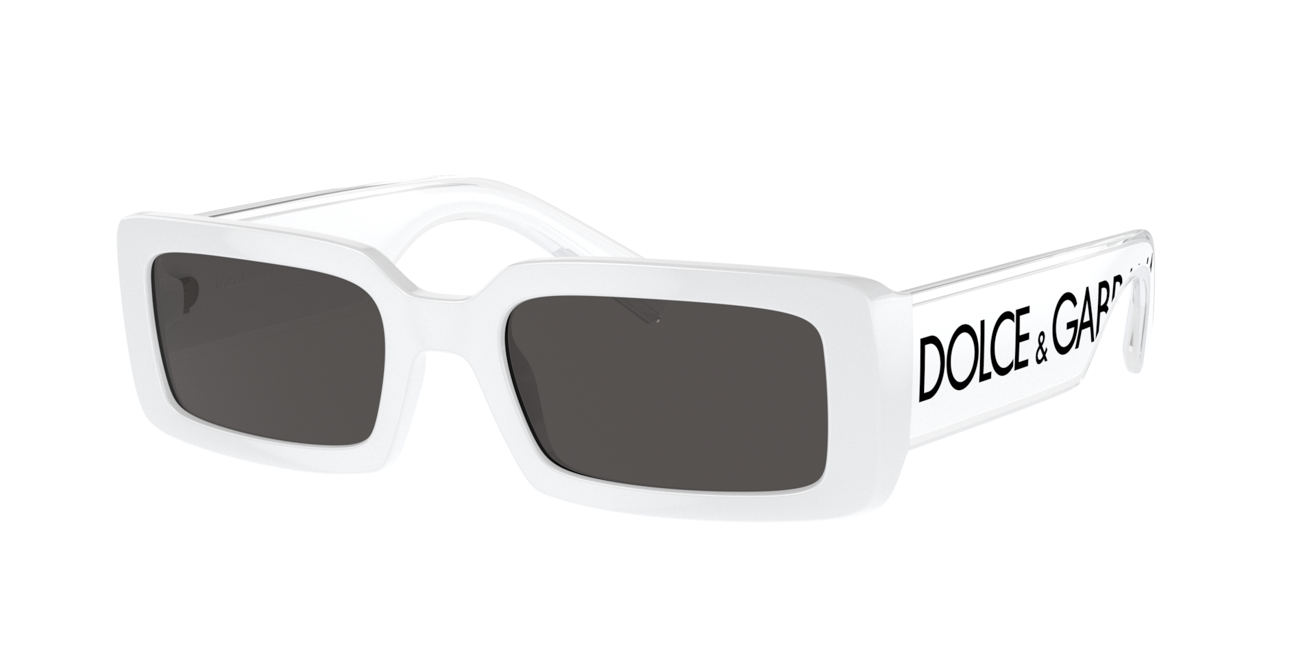 Dolce&Gabbana Frau Sunglass DG6187 - Rahmenfarbe: Weiß, Linsenfarbe: Dunkelgrau
