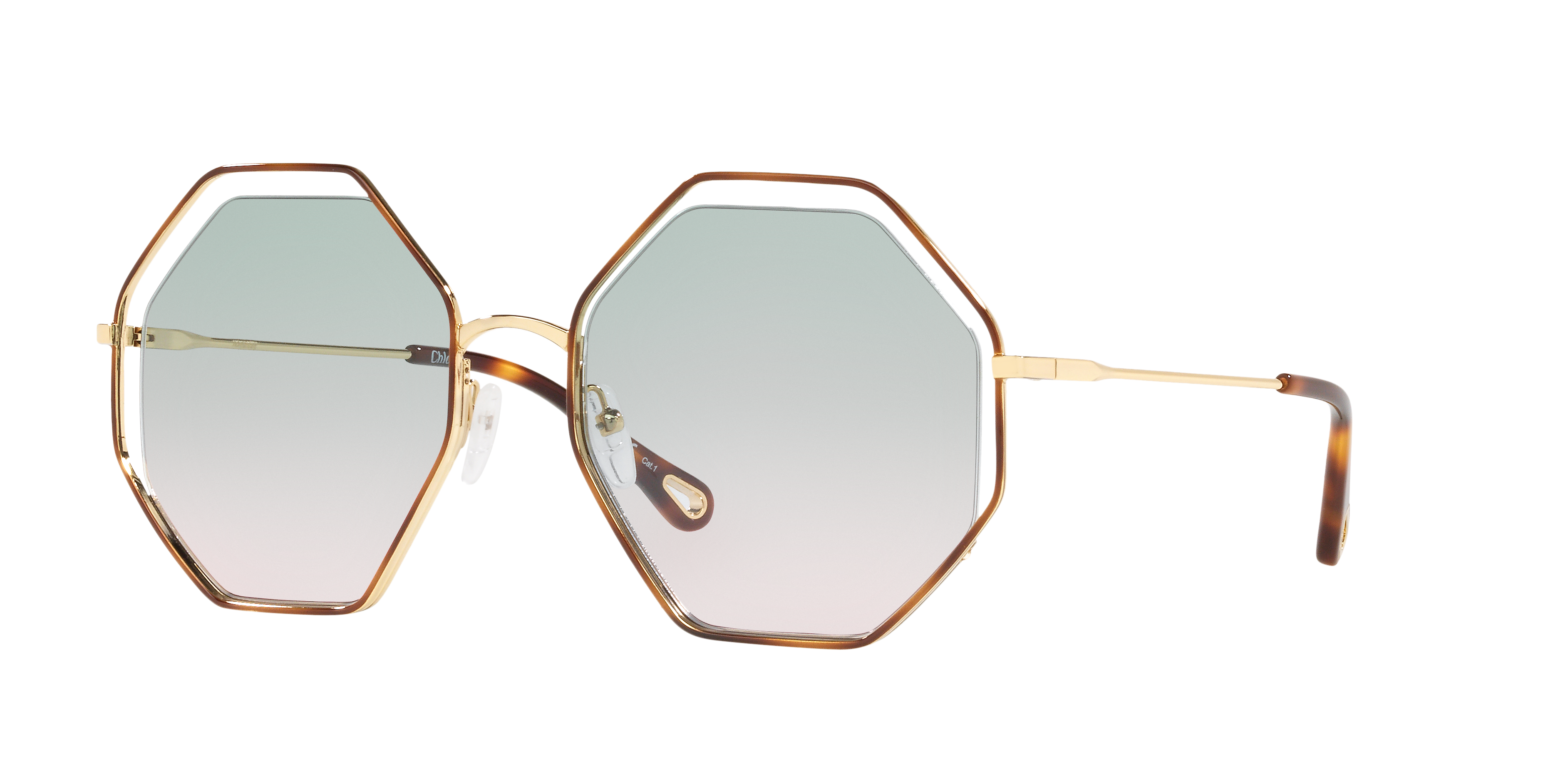Chloé Unisex Sunglass CH0046S -  Frame color: Ivory, Lens color: Green Gradient