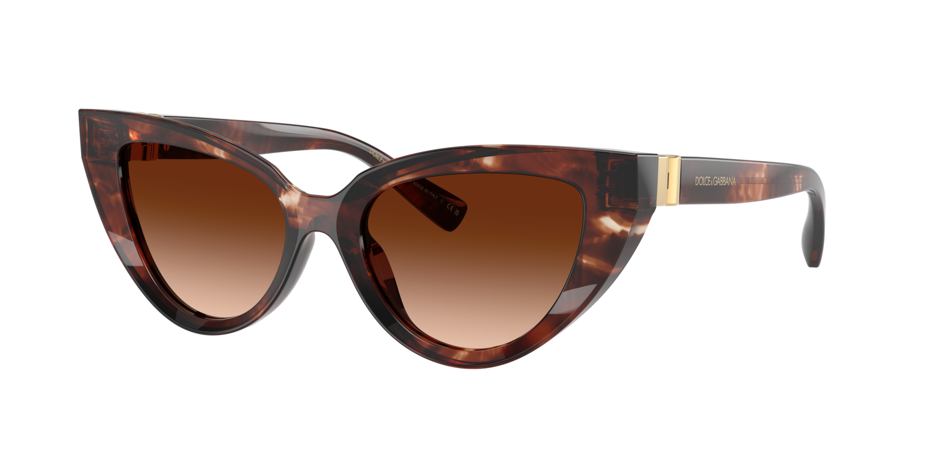 Dolce&Gabbana Frau Sunglass DG4497 - Rahmenfarbe: Dunkelrot/Havana, Linsenfarbe: Braun Verlaufstönung