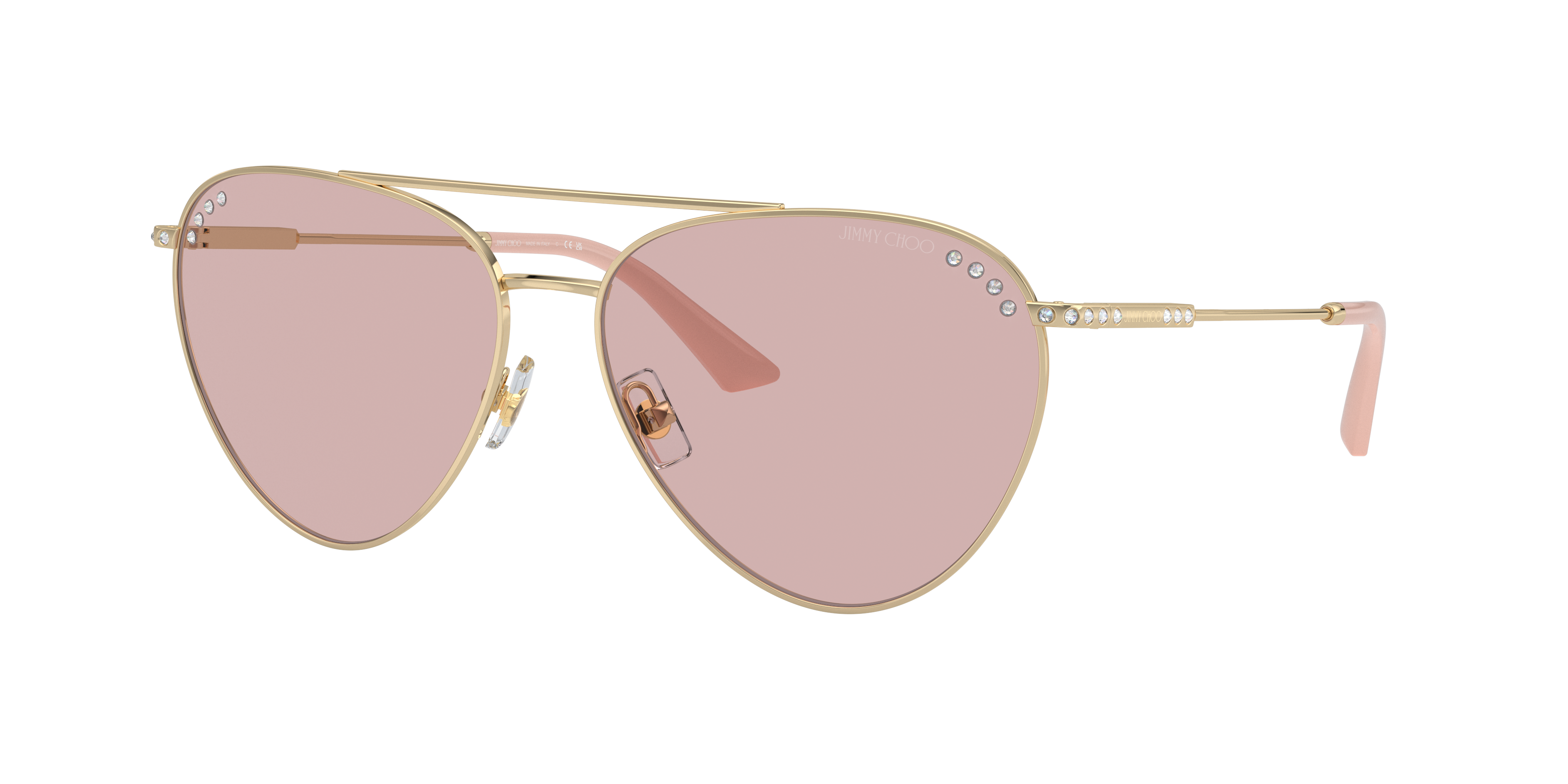 Jimmy Choo JC4002B XL (60 - 15) with Pink lenses and Gold frame