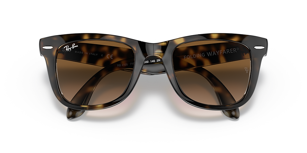 Ray-Ban Wayfarer Folding Classic L (50 - 22) with Brown lenses and