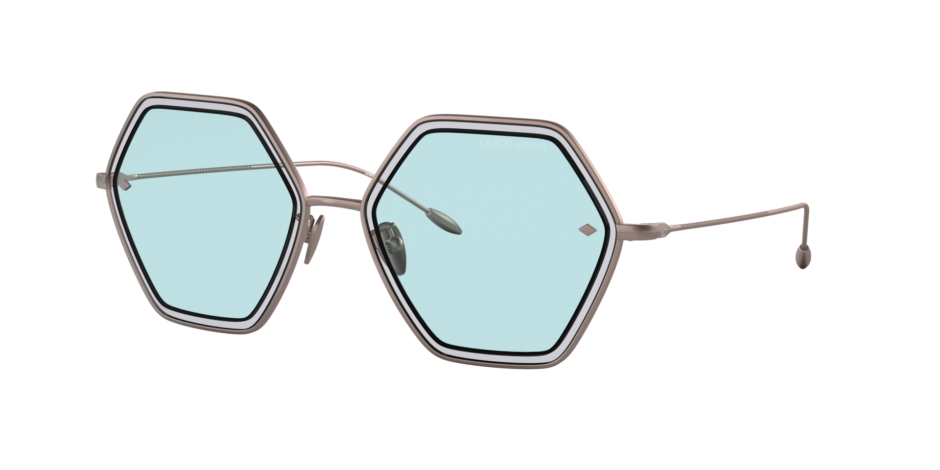 Giorgio Armani Femme Sunglass AR6130 - Couleur du Monture Bronze Couleur de Lentille Bleu ciel clair 125 €