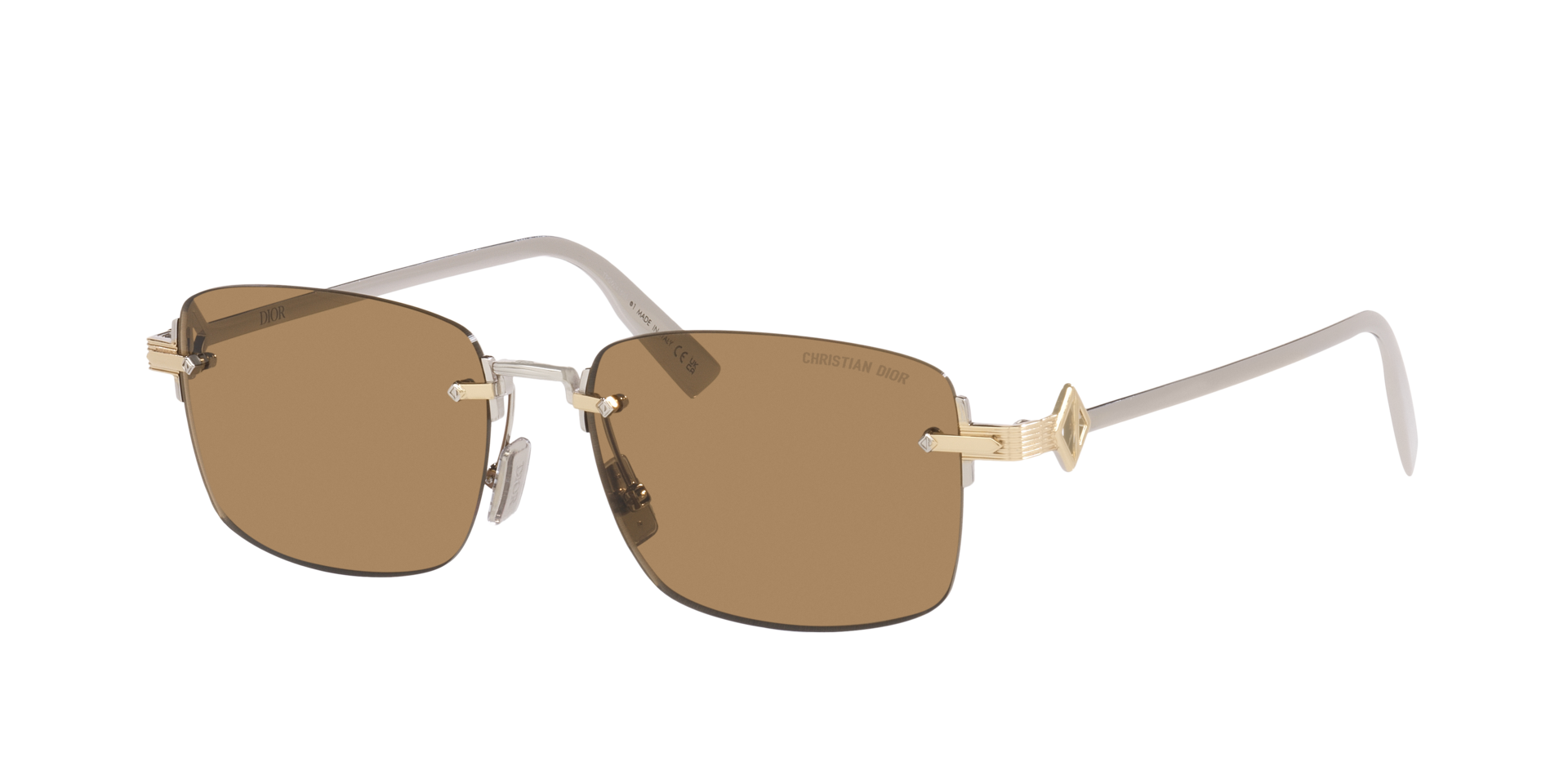 DIOR Homme Sunglass Cd Diamond S11U - Couleur du Monture Jaune Couleur de Lentille Jaune 540 €