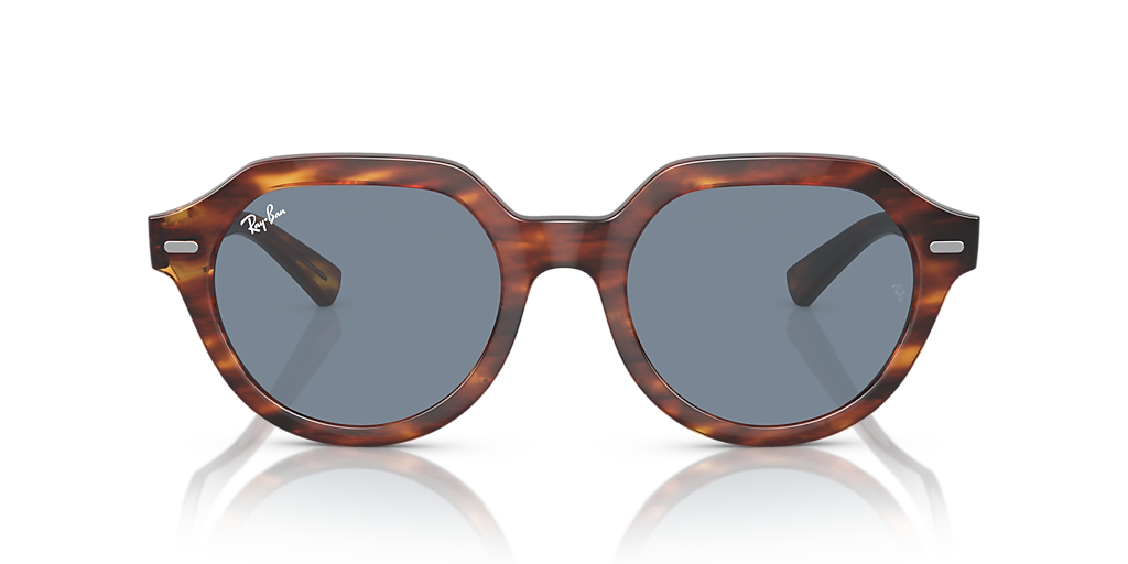Ray-Ban Gina XL (53 - 21) with Blue lenses and Brown frame