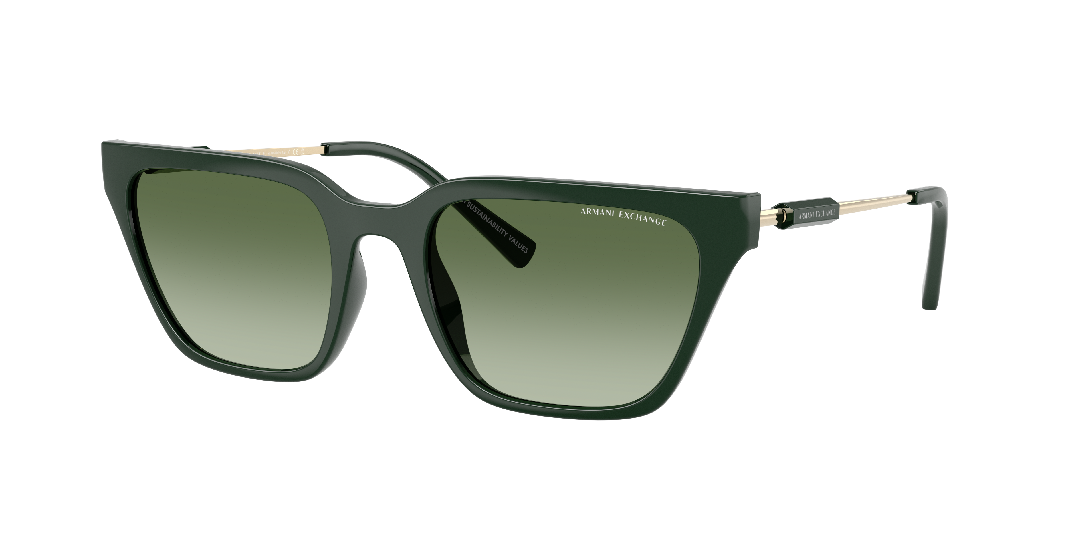 Armani Exchange Woman Sunglass AX4158S -  Frame color: Shiny Green, Lens color: Gradient Green