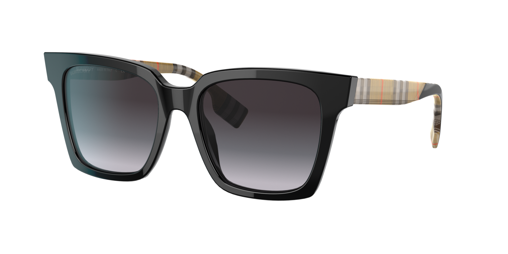 Burberry Woman Sunglass Maple -  Frame color: Black, Lens color: Grey Gradient