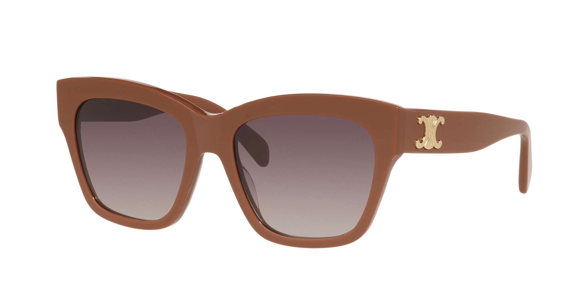 Celine Femme Sunglass Triomphe CL40253I - Couleur du Monture Marron clair Couleur de Lentille Dgrad marron 210 €