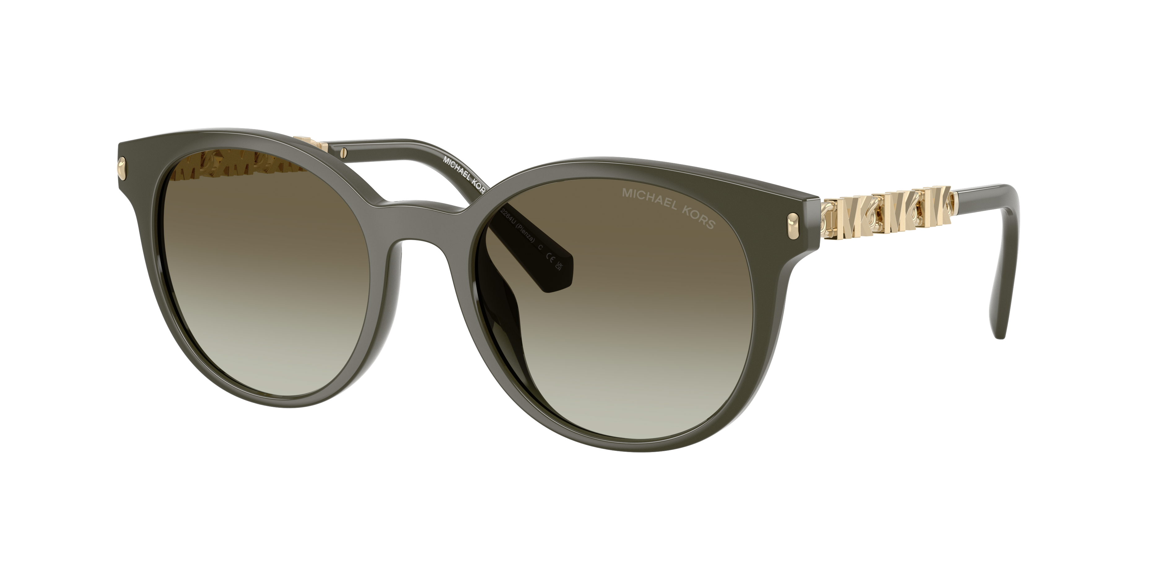 Michael Kors Woman Sunglass Pienza -  Frame color: Olive, Lens color: Green Gradient
