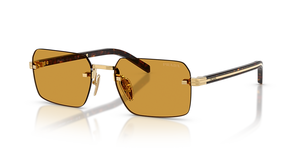 Prada PR D55S S (55 - 19) with Brown lenses and Gold frame