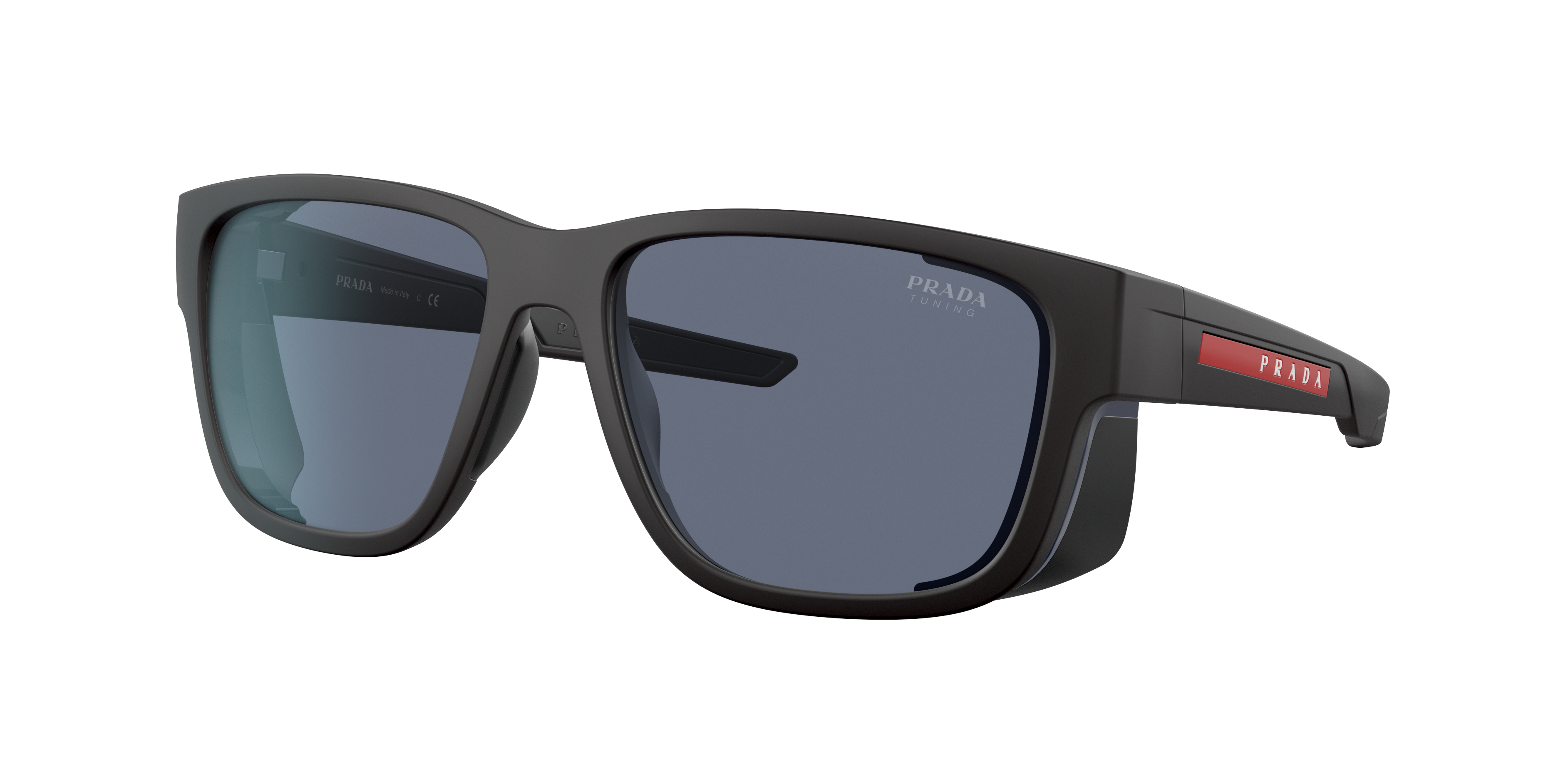 Prada Linea Rossa PS 07WS XXL (59 - 17) with Blue lenses and Black