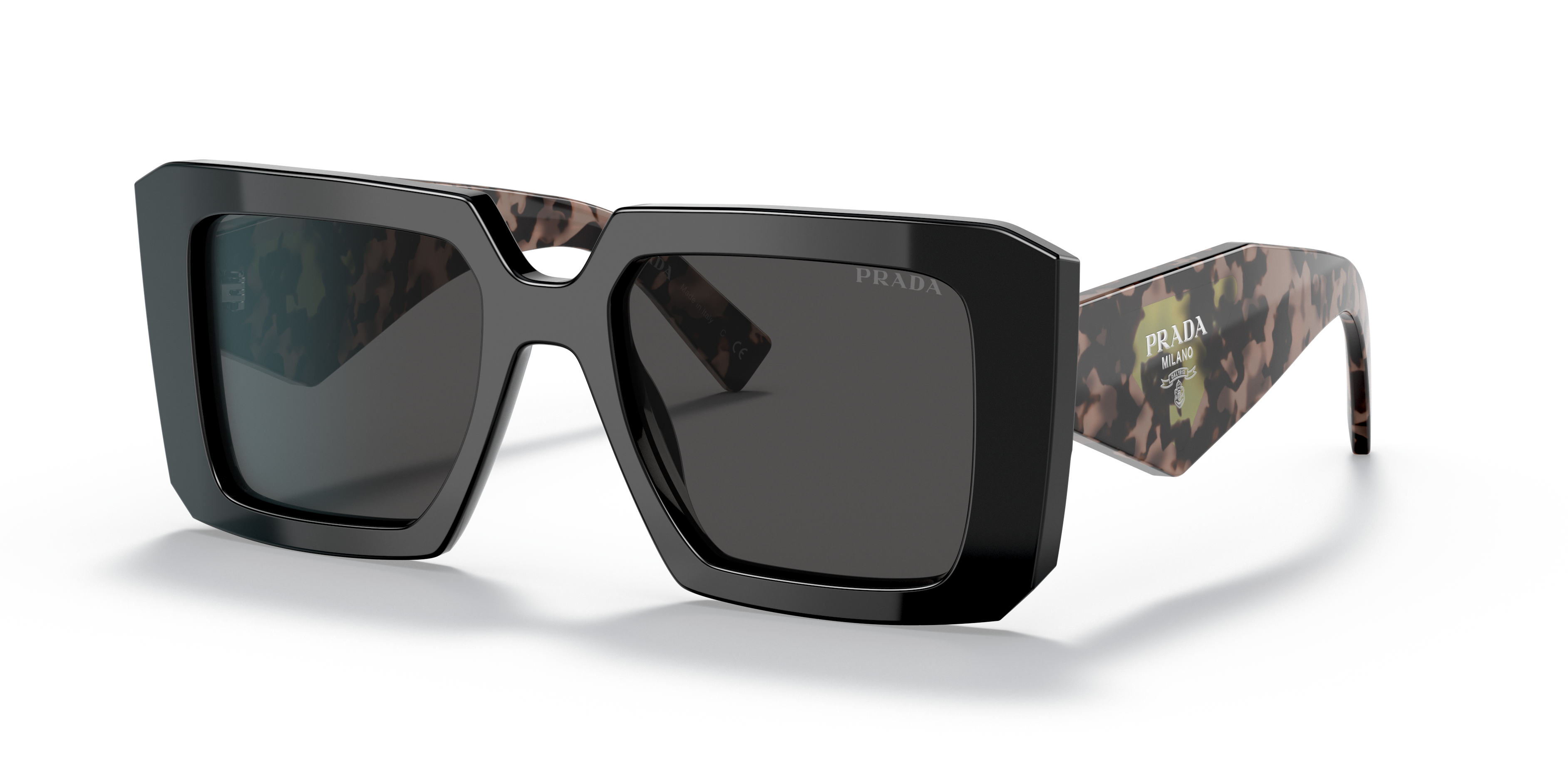 Prada PR 23YS XS (51 - 19) with Grey lenses and Black frame