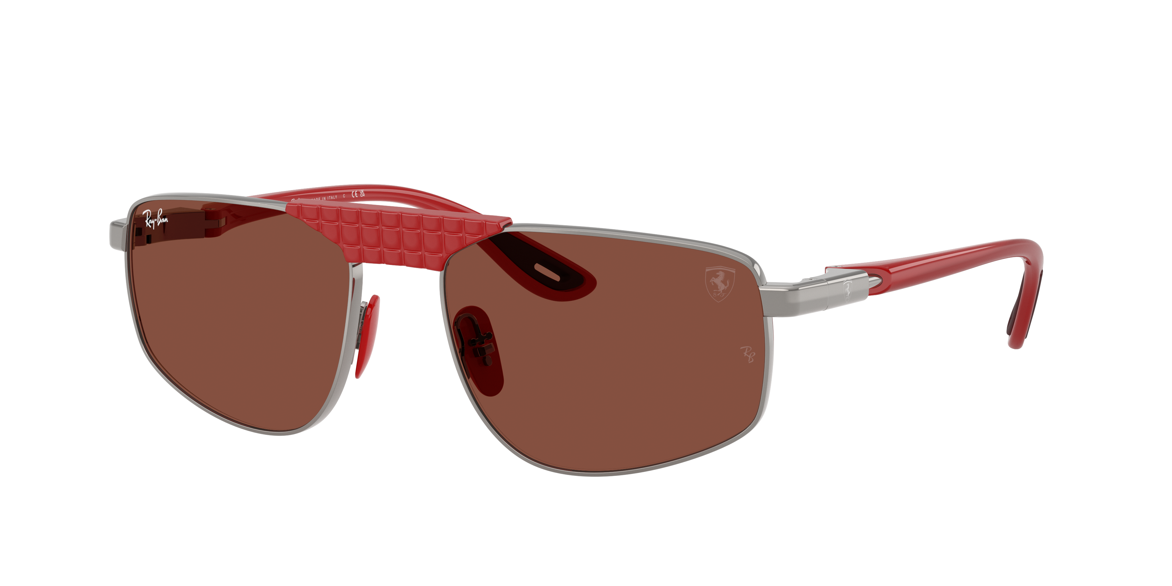 Ray-Ban RB3776M Scuderia Ferrari Collection XL (58 - 18) with Red