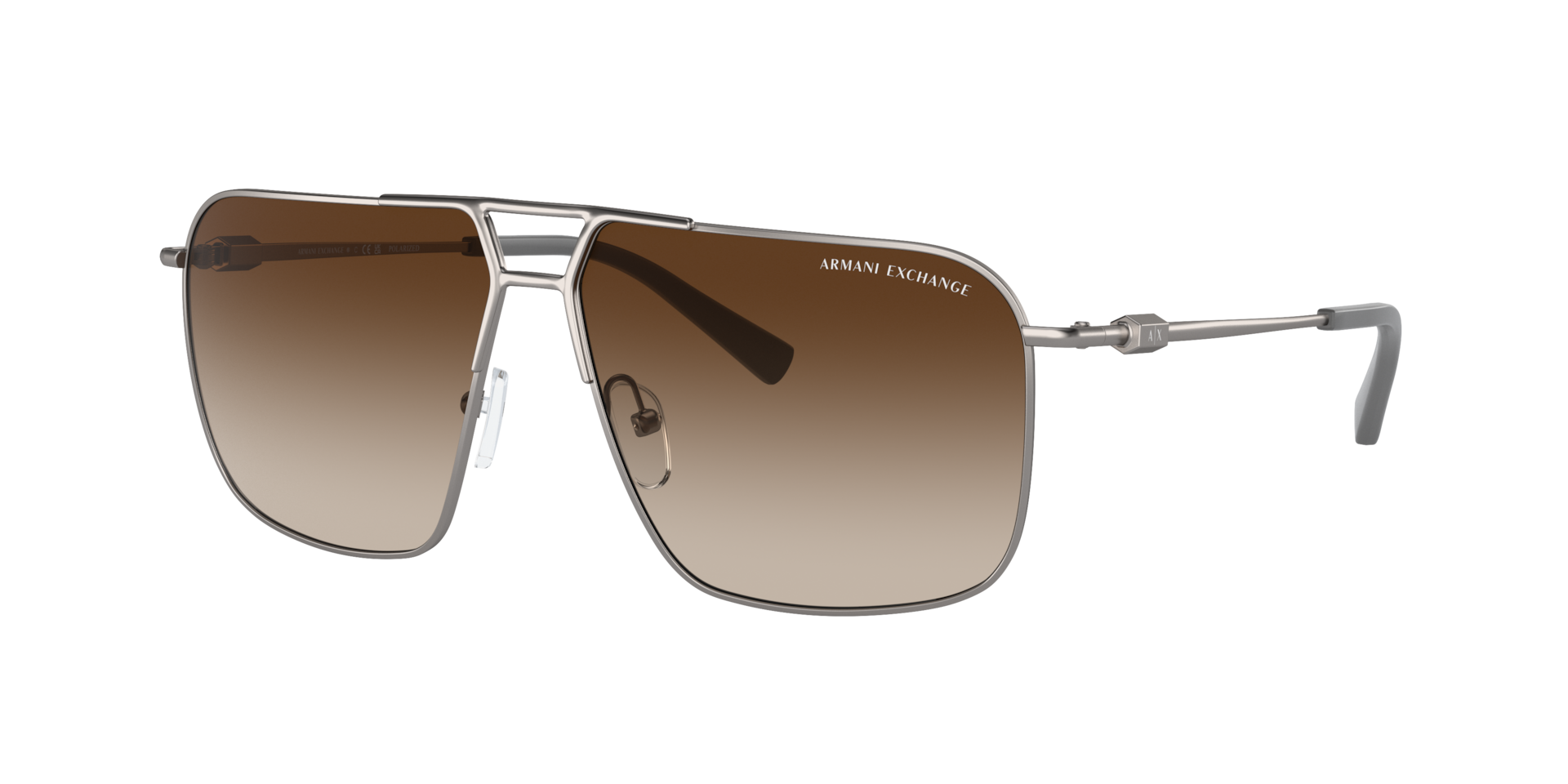 Armani Exchange Homme Sunglass AX2050S - Couleur du Monture Gunmetal mat Couleur de Lentille Marron fonc 63 €