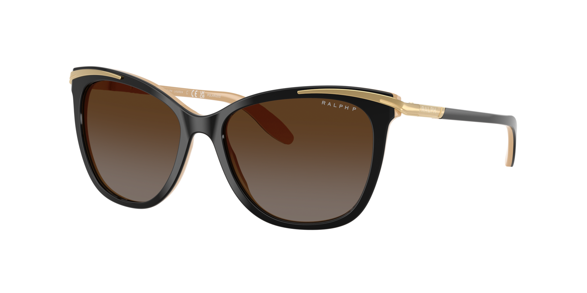 Ralph Woman Sunglass RA5203 Frame color Black Lens color Polarized Gradient Brown