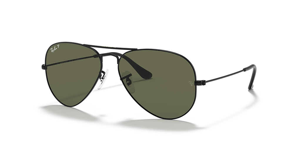 Ray-Ban Aviator Classic XXL (62 - 14) with Green lenses and Black