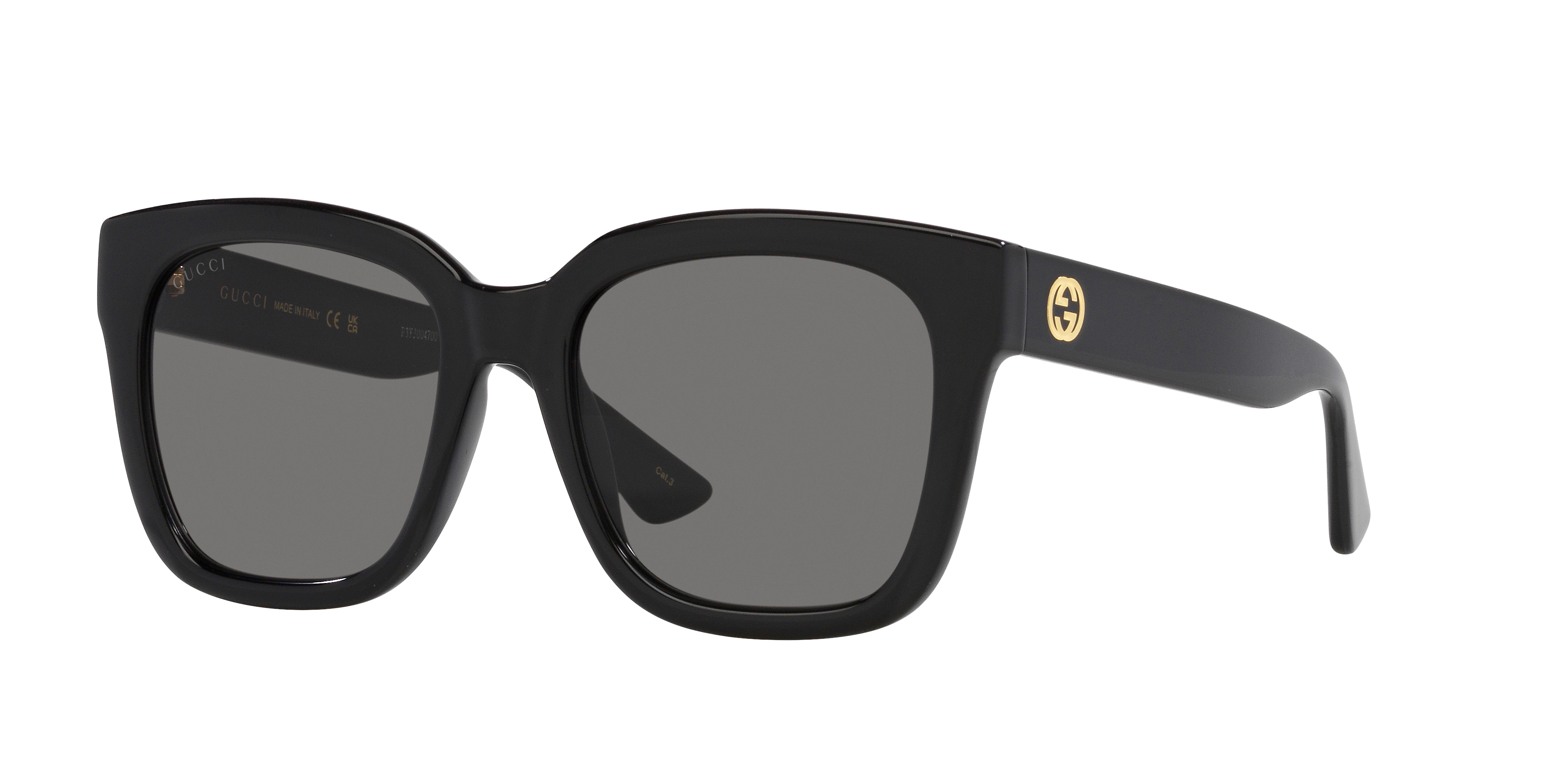 Gucci GG1338S M (54 - 19) with Grey lenses and Black frame