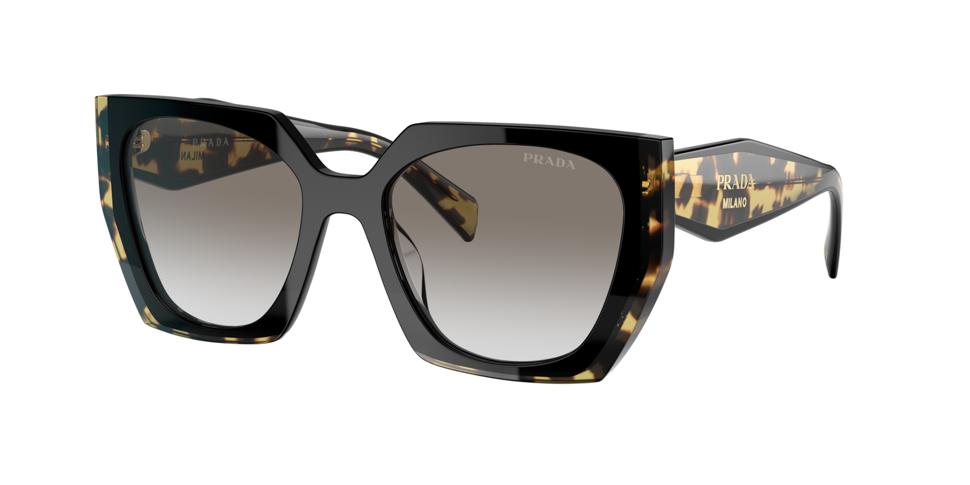 Prada PR 15WS M (54 - 19) with Grey lenses and Black frame