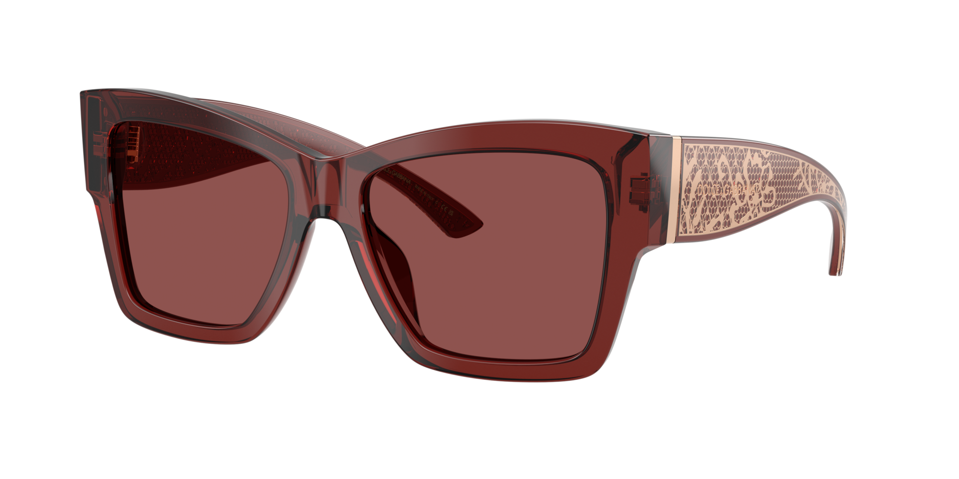 Dolce&Gabbana Woman Sunglass DG4493 -  Frame color: Transparent Bordeaux, Lens color: Dark Violet