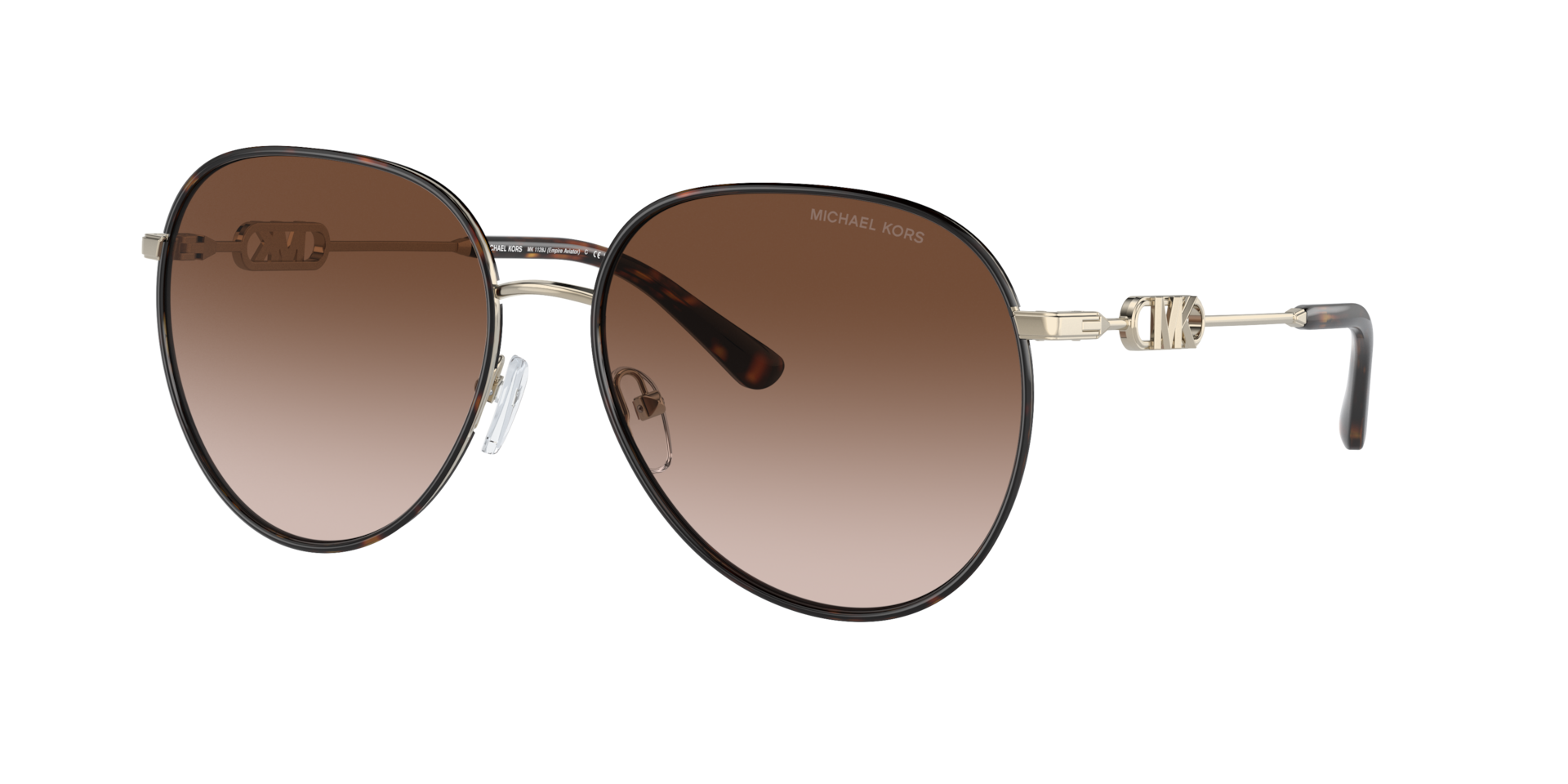 Michael Kors Femme Sunglass Empire - Couleur du Monture Or claircaille de tortue fonce Couleur de Lentille Dgrad marron 95 €