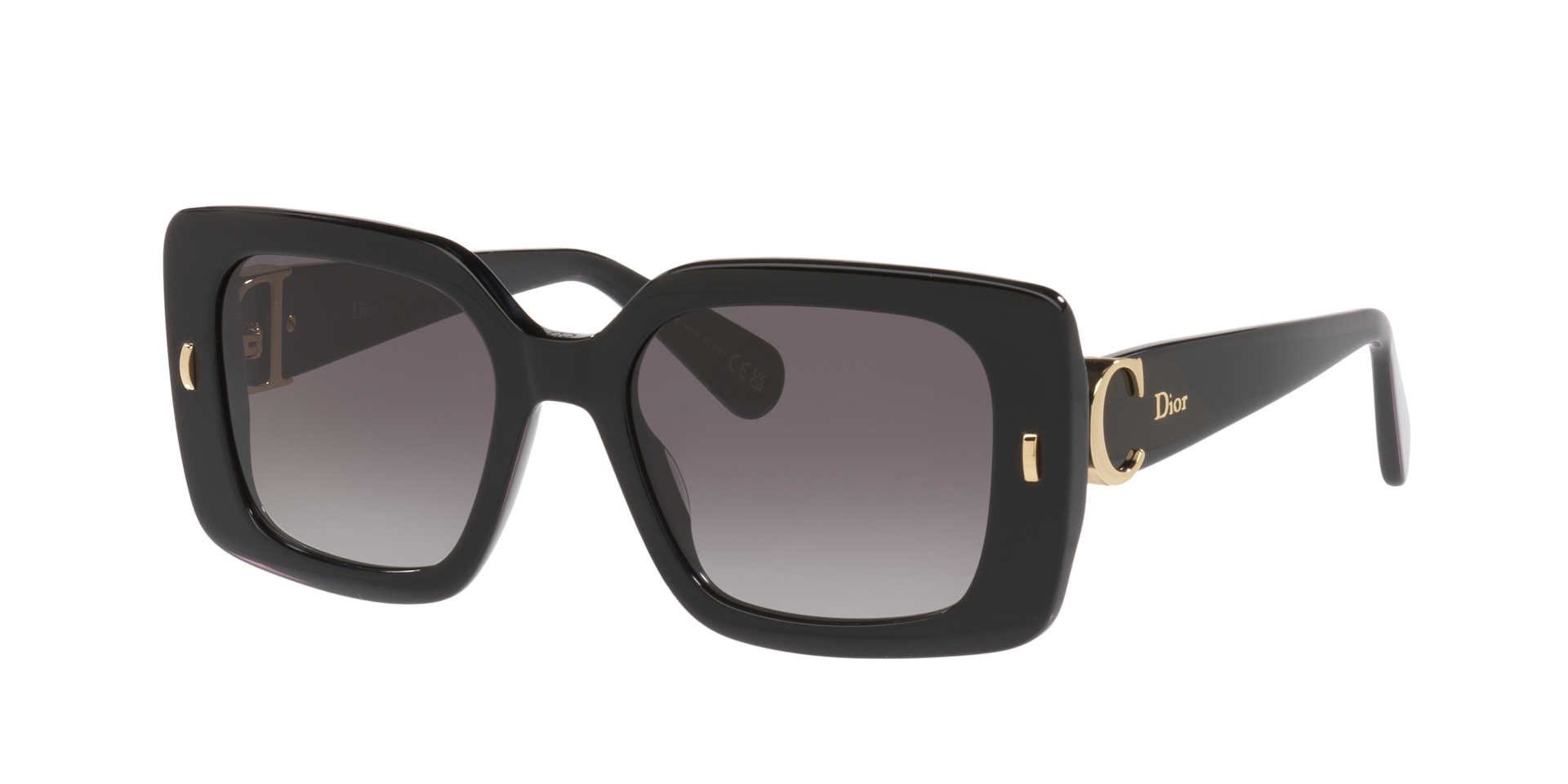 DIOR Woman Sunglass Dior Initials S2I - Frame color: Black, Lens color: Grey Gradient