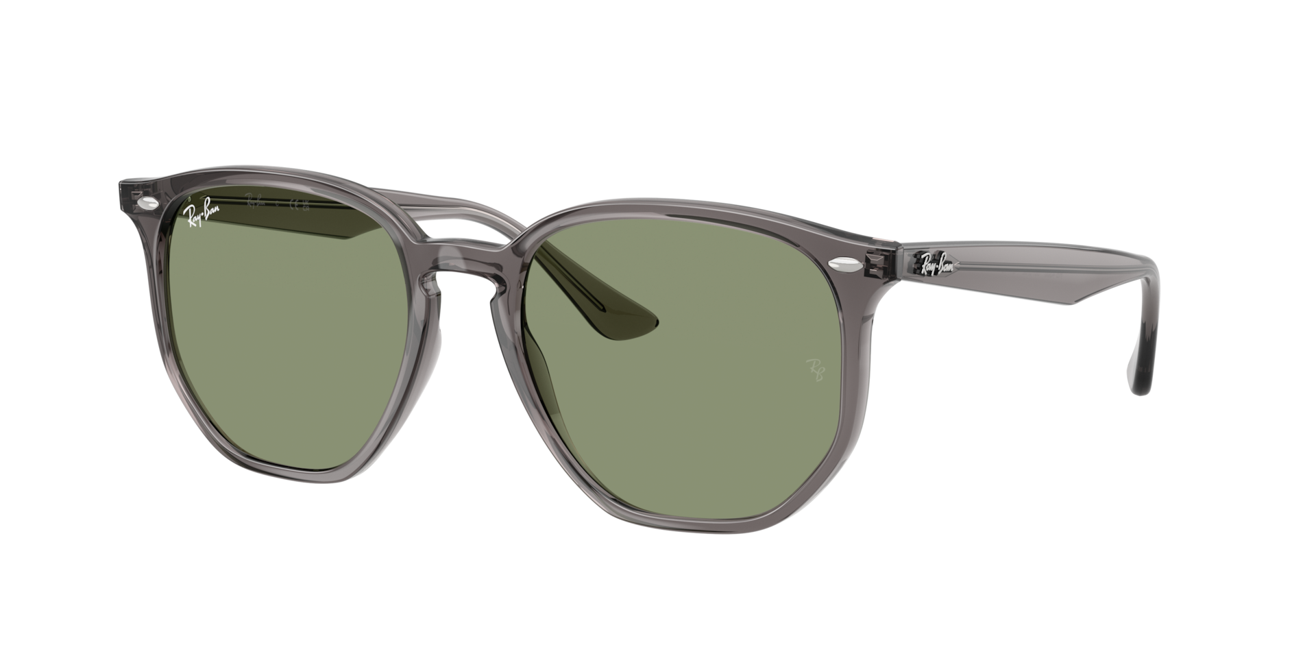 Ray-Ban Unisex Sunglass RB4306 -  Framekleur: Opaal grijs, Lenskleur: Groen