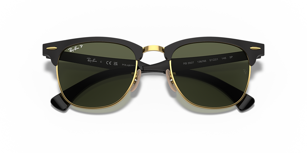 Ray-Ban Clubmaster Aluminum L (51 - 21) with Green lenses and