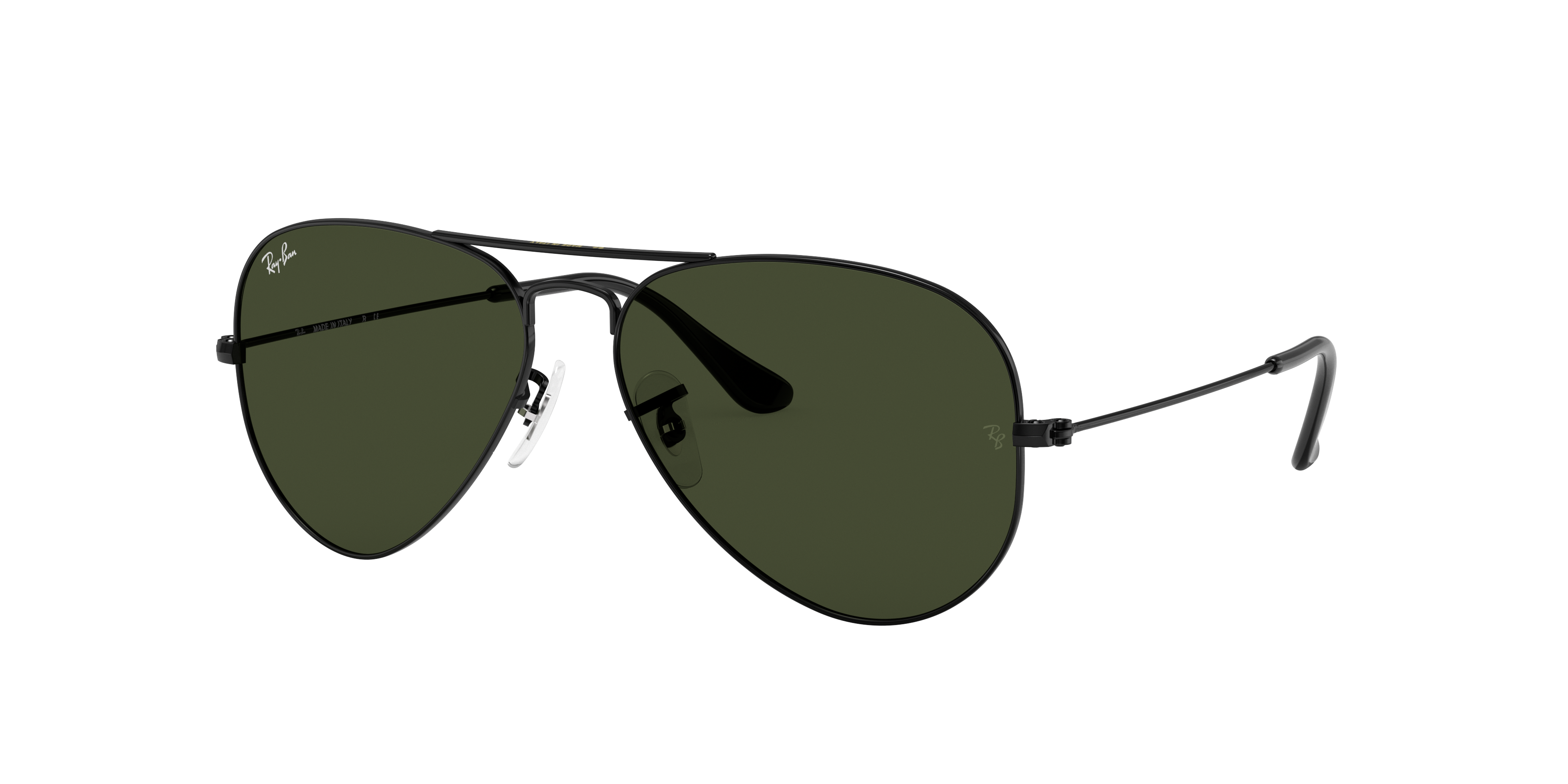 Ray-Ban Aviator Classic XL (58 - 14) with Green lenses and Black