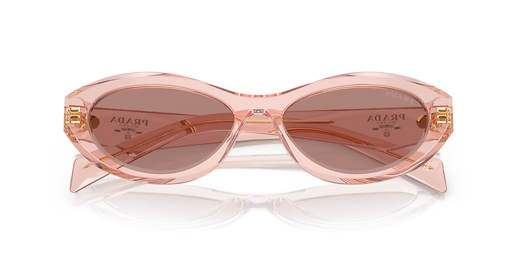 Prada PR 26ZS M (55 - 16) with Brown lenses and Pink frame