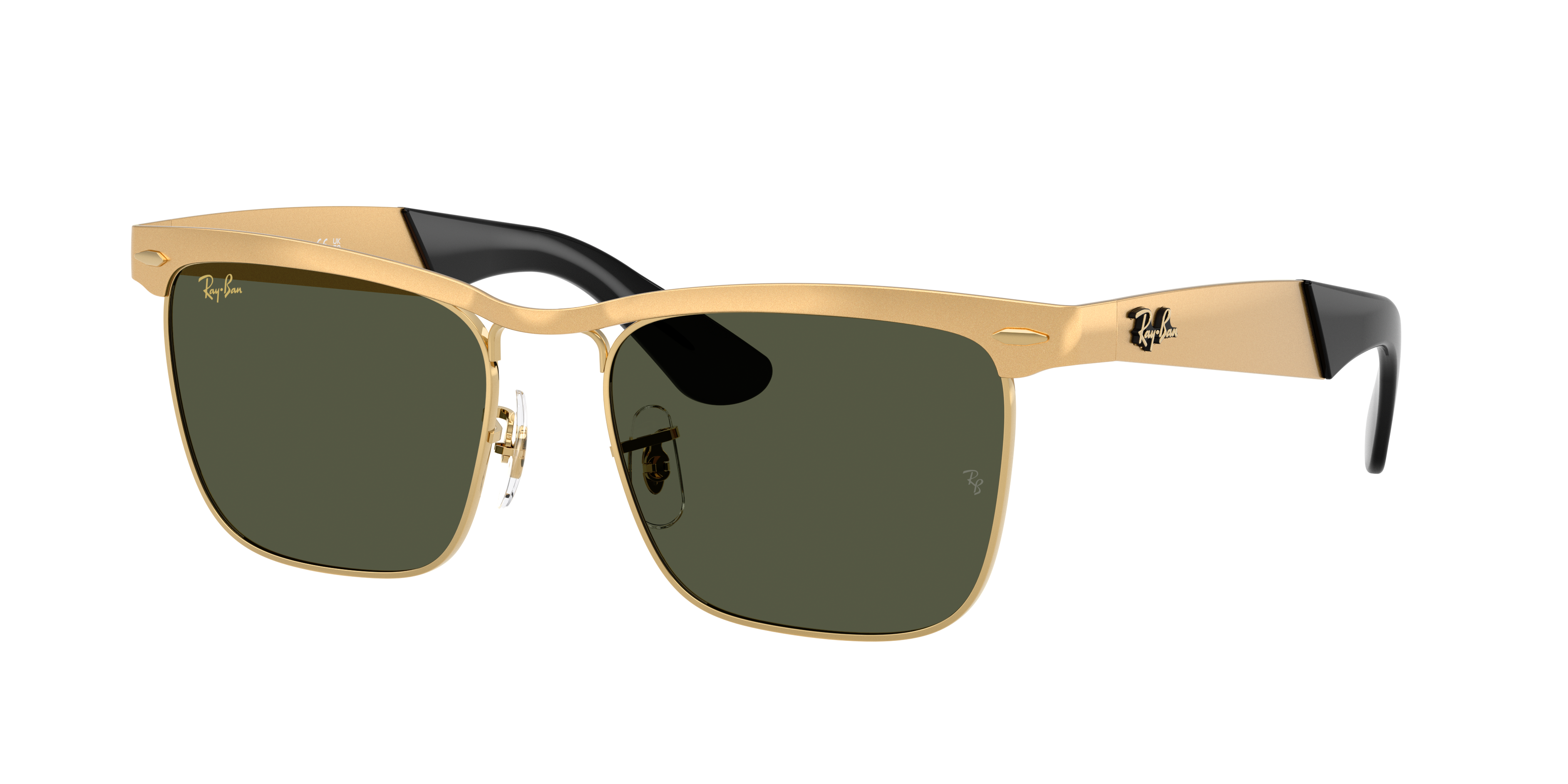 Ray-Ban Wayfarer Deluxe XXL (56 - 18) with Green lenses and Gold