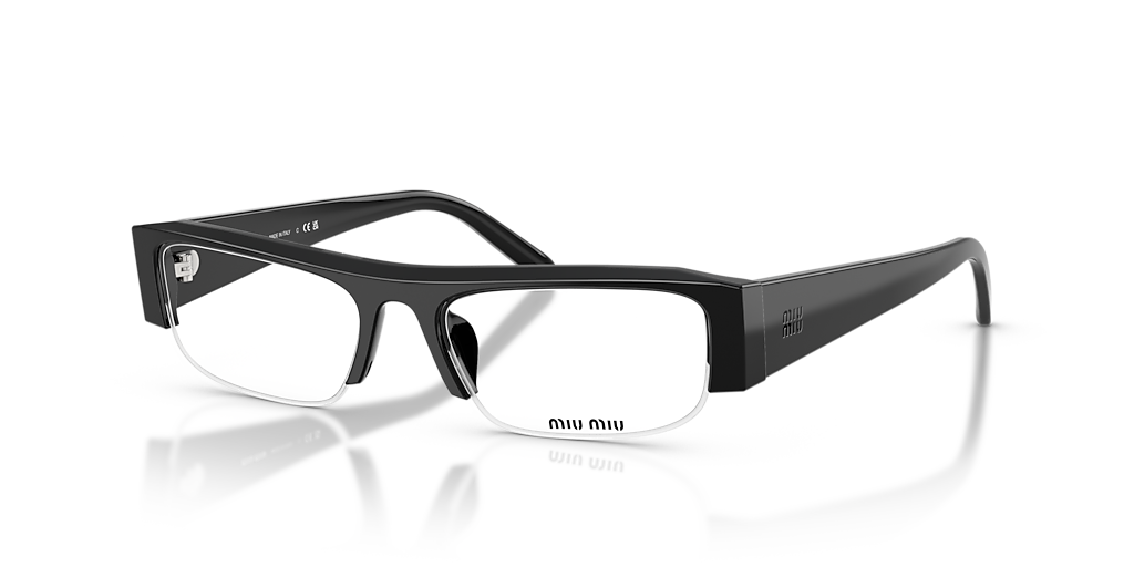 Miu Miu MU B07SF S (54 - 17) with Transparent lenses and Black