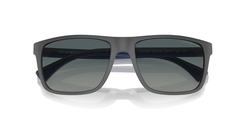 Emporio Armani EA4033 L (56 - 17) with Blue lenses and Grey frame
