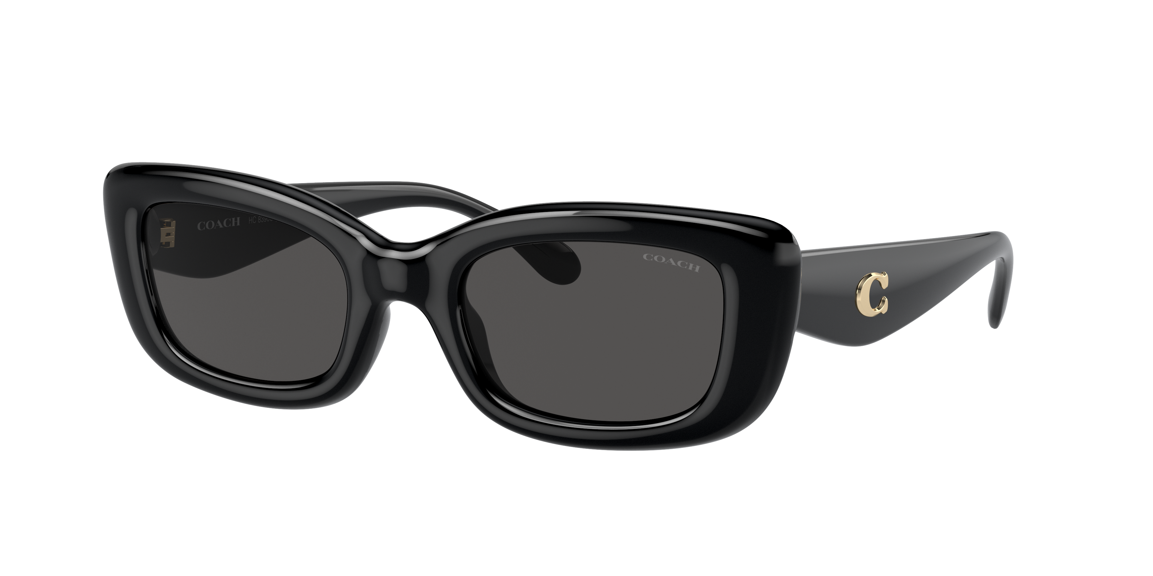 Coach Woman Sunglass CR610 -  Frame color: Black, Lens color: Grey Solid