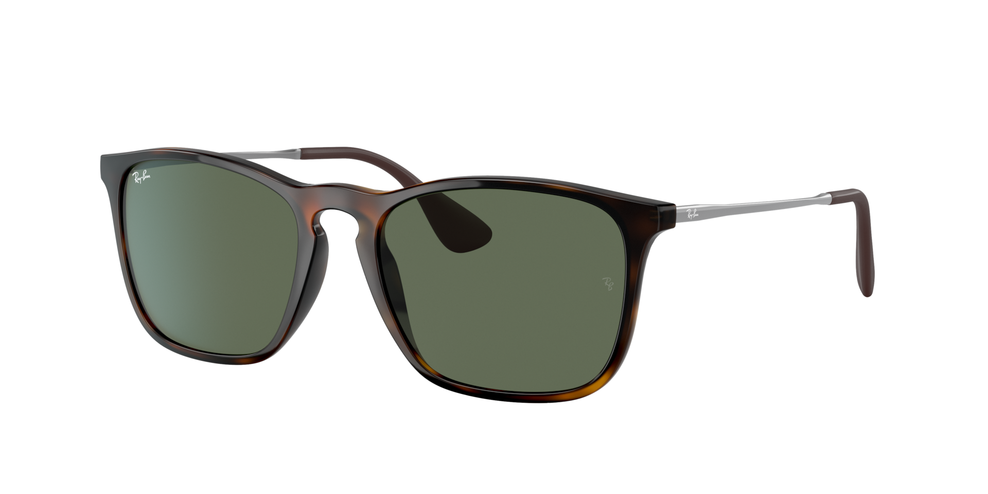 Ray-Ban Man Sunglass Chris -  Frame color: Light Havana, Lens color: Dark Green