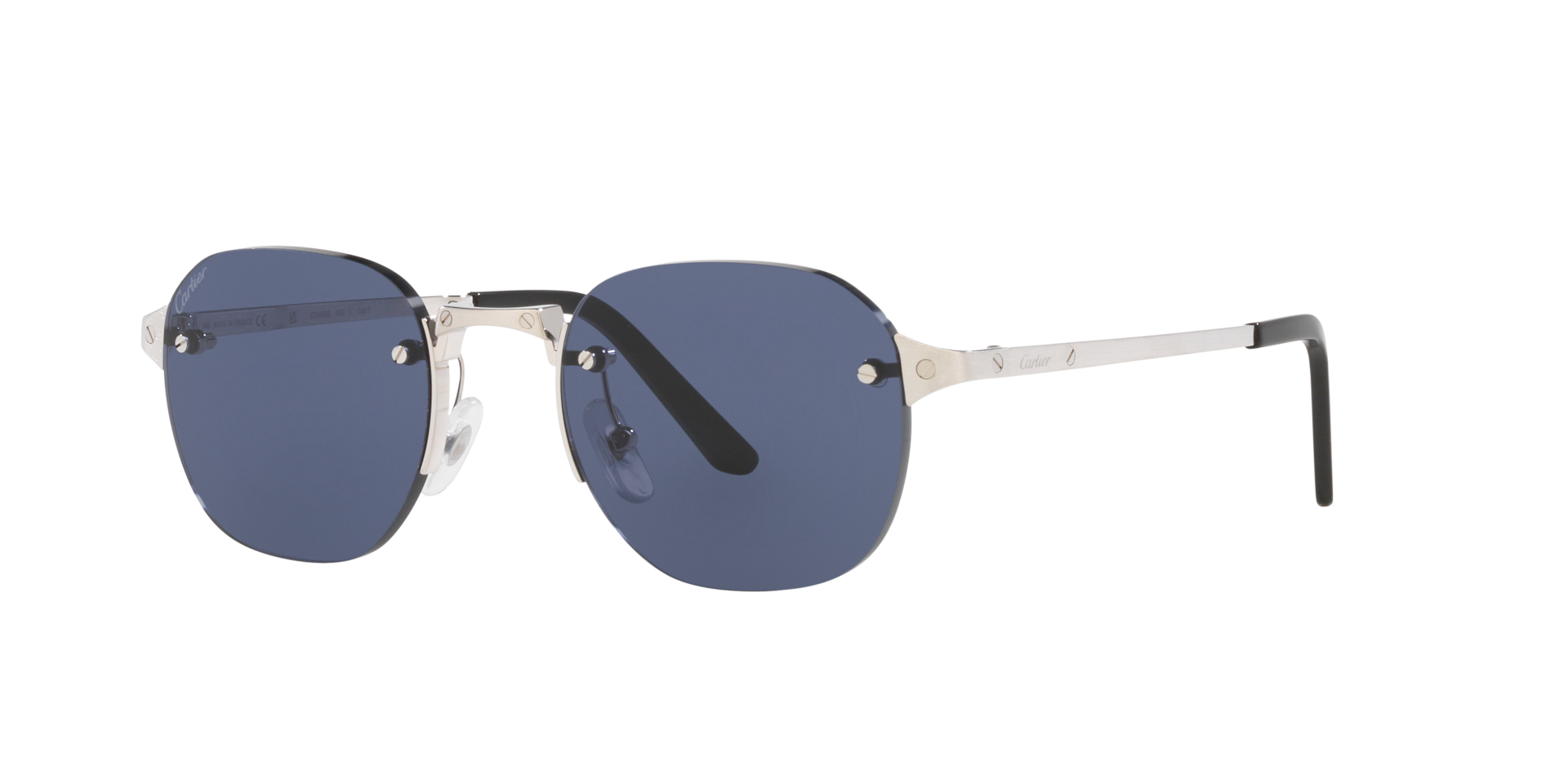 Cartier Homme Sunglass CT0459S - Couleur du Monture Argent Couleur de Lentille Bleu 1200 €