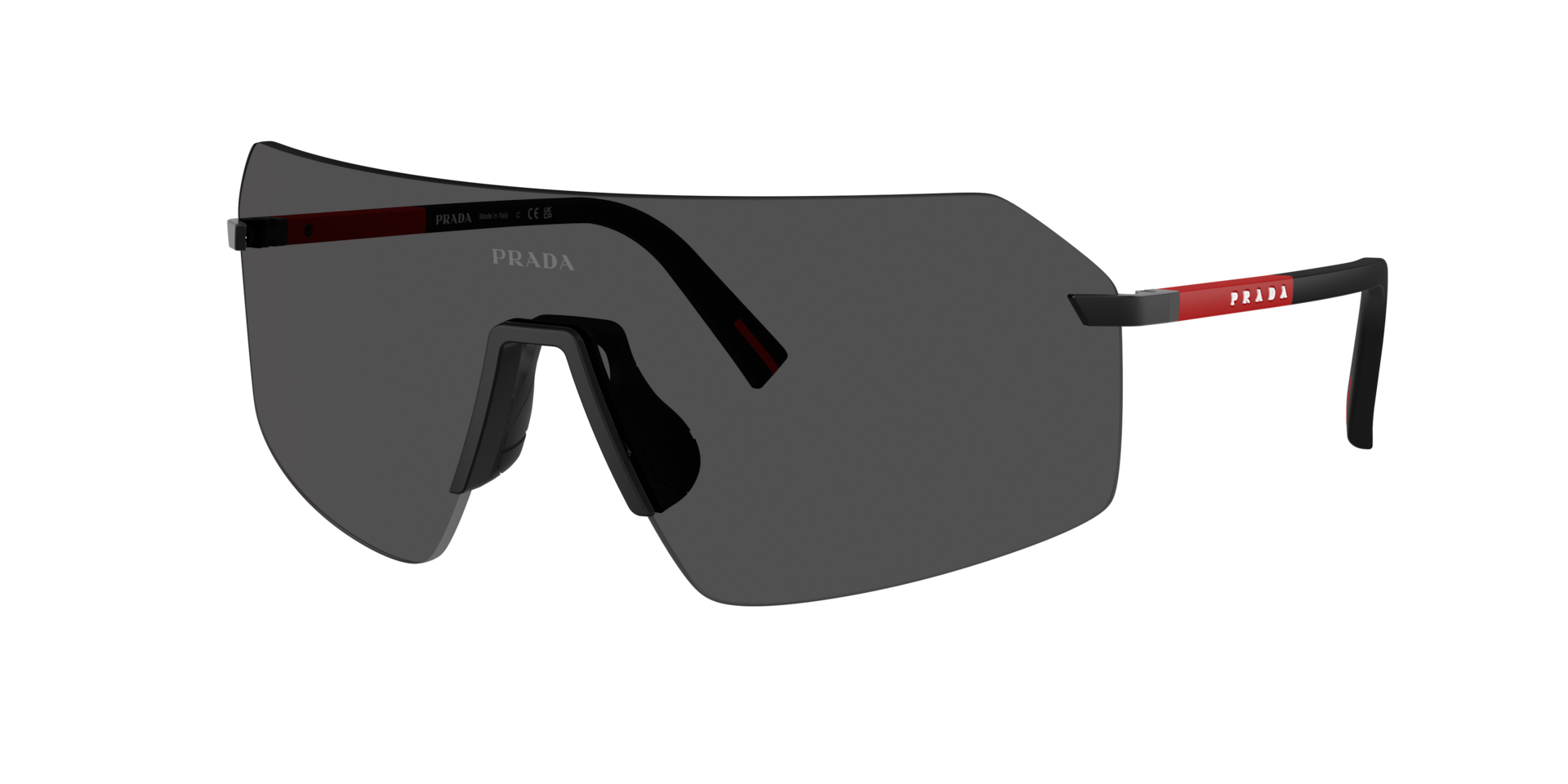 Prada Linea Rossa Man Sunglass PS B50S -  Frame color: Black, Lens color: Dark Grey