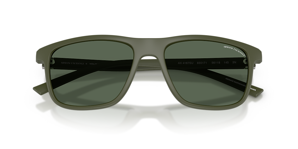 Armani Exchange AX4167SU L (56 - 18) with Green lenses and Green