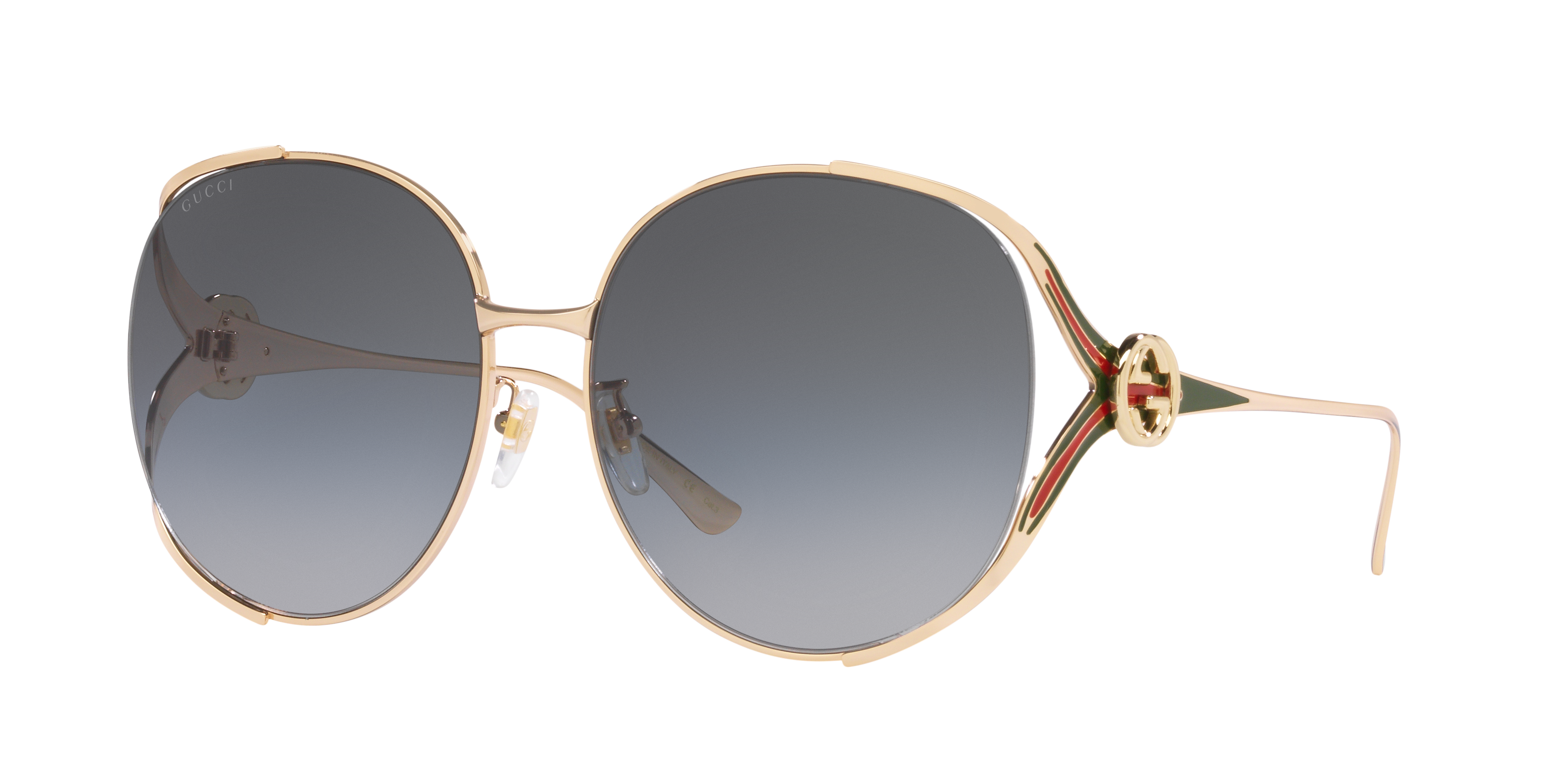 Gucci GG0225S XL (63 - 17) with Grey lenses and Gold frame
