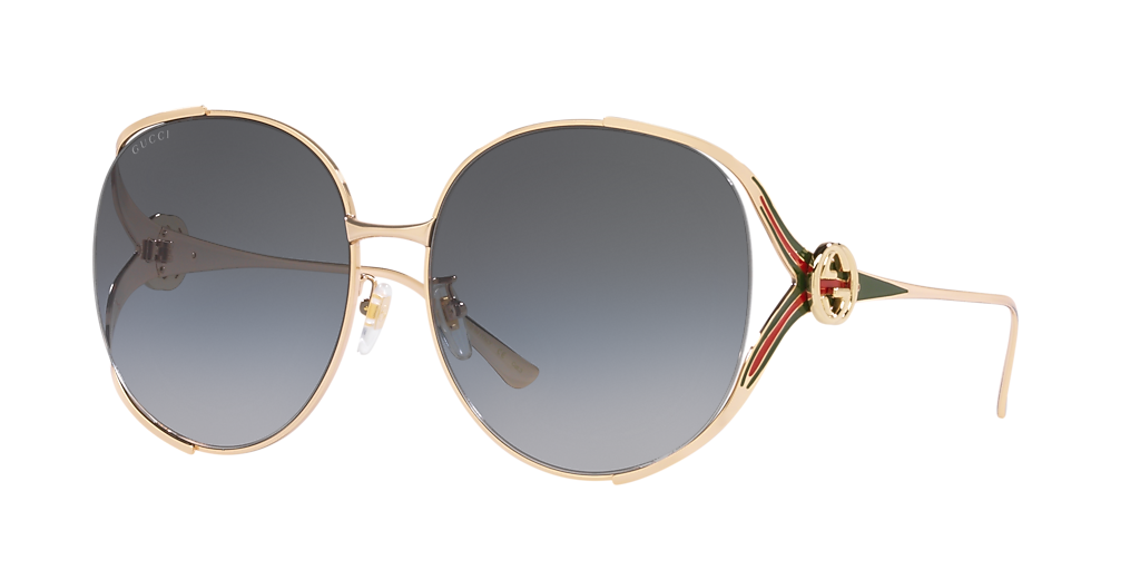 Gucci GG0225S XL (63 - 17) with Grey lenses and Gold frame