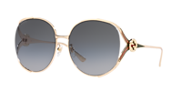 Gucci GG0225S XL (63 - 17) with Grey lenses and Gold frame