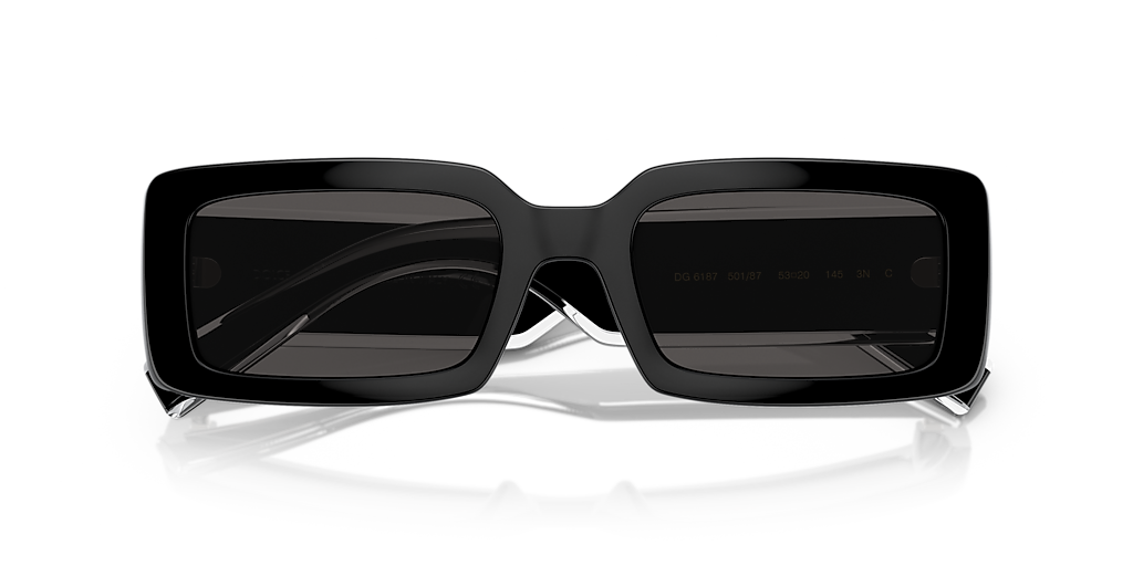 Dolce&Gabbana DG6187 M (53 - 20) with Grey lenses and Black frame