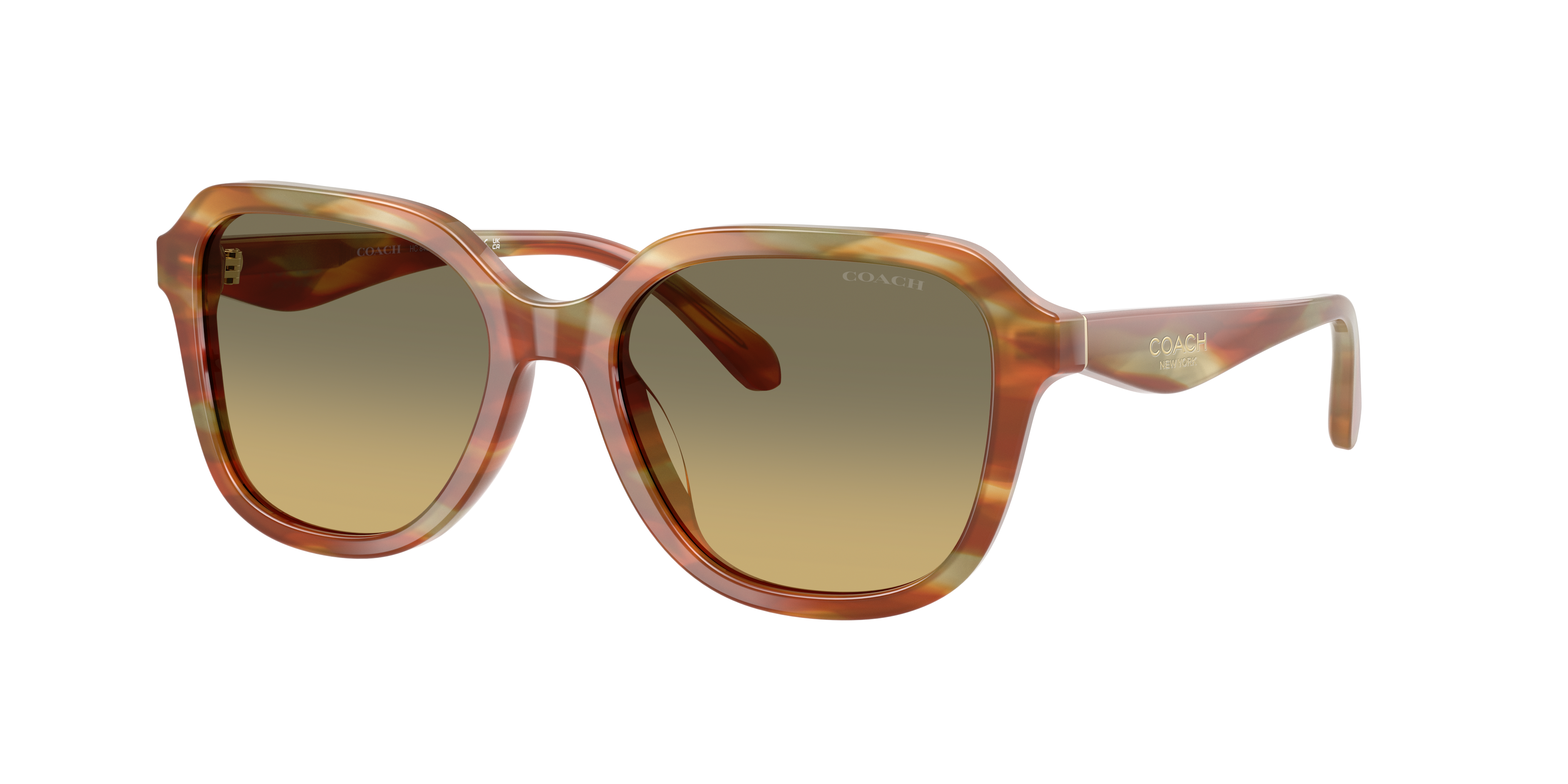 Coach Woman Sunglass CBY87 -  Frame color: Striated Bark/Moss, Lens color: Green Grey Gradient
