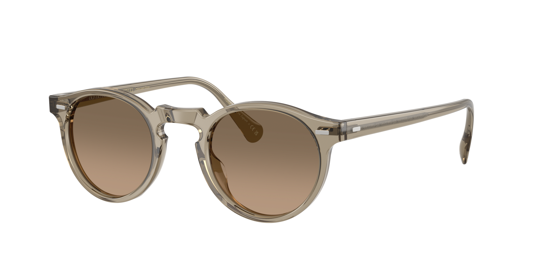 Oliver Peoples Unisex Sunglass Gregory Peck Sun - Frame color: Sencha, Lens color: Sandstone Gradient Polarized