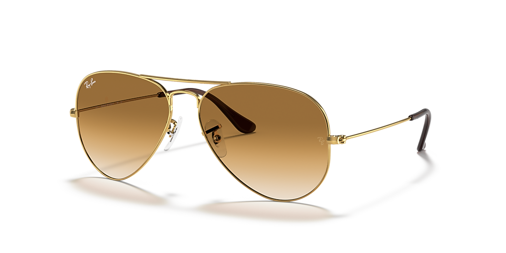 Ray-Ban Aviator Gradient XXL (62 - 14) with Brown lenses and Gold