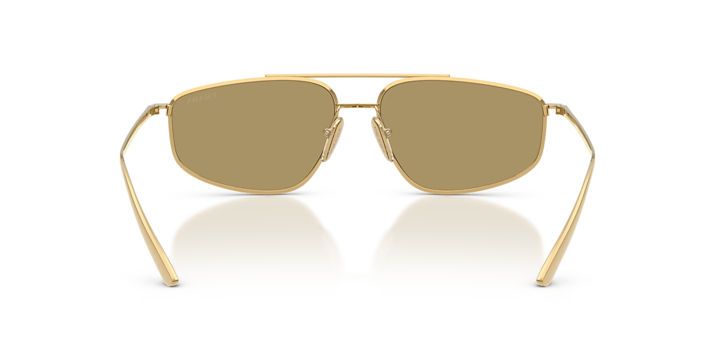 キャンベラ Prada PR C51S XL (58 - 15) com Lentes Verde e Armação Ouro