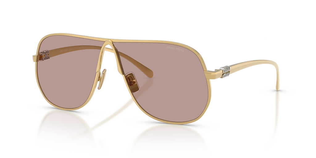 Miu Miu MU A56S L (66 - 02) with Violet lenses and Gold frame